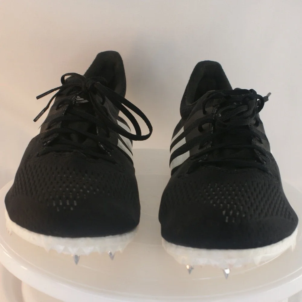 Adidas Adizero Avanti Boost Mens 11 Black White Track Field Spikes CG3831